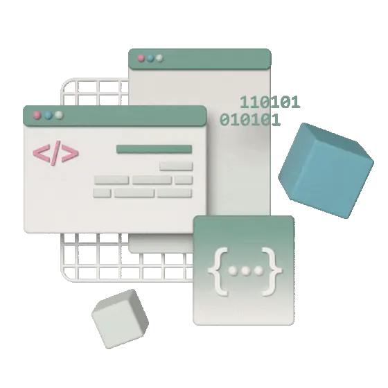 Animated code editor illustration